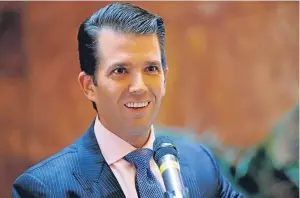  ?? Picture: AP. ?? Donald Trump Jr, eldest son of the US President.