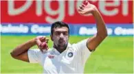  ?? – AFP ?? BACK ON TOP: India’s Ravichandr­an Ashwin climbed back to top of ICC bowlers rankings.