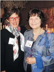  ??  ?? U of C chancellor Deborah Yedlin, left, and Stella Thompson.