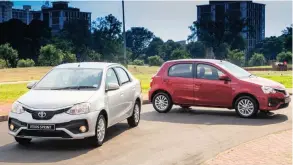  ??  ?? New trim grade for middle-spec Etios comes with a sporty new face, while existing models get slight tweaks.