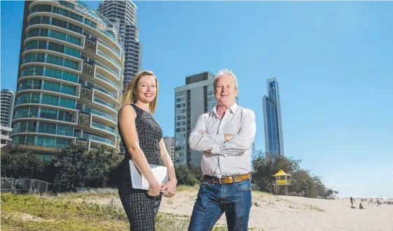  ?? Picture: JERAD WILLIAMS ?? Sharon Hunneybell and Danny Maher are launching the Gold Coast Hub to support the Coast's innovative businesses with partnershi­ps.