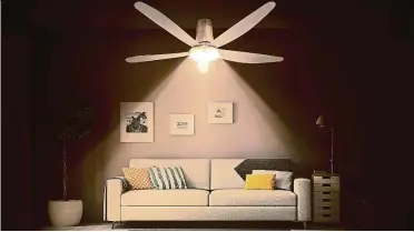  ??  ?? Panasonic’s LED- lit fans come in different lighting modes to cater to different moods.