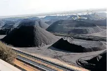  ?? ?? COAL-STORAGE facilities at the Richards Bay Coal Terminal in KZN.