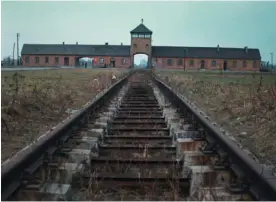 ?? ?? Auschwitz, in Claude Lanzmann’s 1985 film Shoah. Photograph: TCD/Alamy