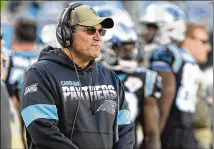  ?? TNS ?? Ron Rivera’s Panthers lost five of their past six games and are set to play the Falcons at 1 p.m. Sunday at Mercedes-Benz Stadium.