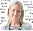  ??  ?? SUPPORT Ms O’doherty