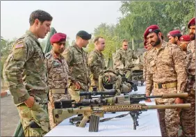  ?? IANS ?? Indian and US Special Forces personnel during a 12-day joint military drill, Vajra Prahar, in Jaipur, on 20 November 2018.