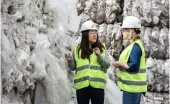  ??  ?? Miranda Wang ( left) examines waste with Emily Hanson, Director of Business Developmen­t at Greenwaste Recovery