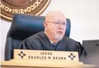  ??  ?? District Court Judge Charles Brown hears a plea deal for Jessica Kelley on Friday afternoon.