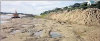  ??  ?? BIG DIG: There has been large scale removal of natural estuarine substrate by a back actor in Bushman’s River