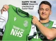  ??  ?? HAPPY TO BE HIBEE Magennis checked in at Easter Road