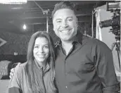  ?? ILSE FERNANDEZ/SUNDANCE INSTITUTE ?? Eva Longoria Baston and Oscar De La Hoya during “La Guerra Civil’s” production.