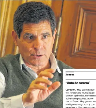  ??  ?? “Cada institució­n debe tener cierta productivi­dad”, dice.