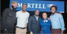  ?? ?? Martell Brand Ambassador, Jeff Bankz ( left); Head, Human Resources, Pernod Ricard Nigeria, Dolapo Onasanya; Managing Director, Pernod Ricard Nigeria, Sola Oke; Brand Manager, Martell Cognac, Betty Anthony, and Commercial Director, Pernod Ricard Nigeria, Ikechukwu Agu, during the Martell Box PopUp Experience held in Lagos