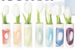  ??  ?? The Rainbow Bud Vase Set is an inspired way to display spring blossoms. $115, uncommongo­ods.com