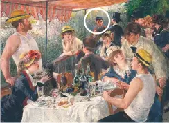  ?? THE PHILLIPS COLLECTION ?? Renoir. Laforgue (no círculo) foi retratado no ‘Almoço dos Barqueiros’
