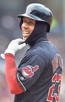  ?? KEN BLAZE/USA TODAY SPORTS ?? Michael Brantley is one of two black players on Cleveland’s roster, the only AL Central team that can say that.