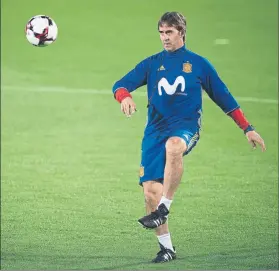  ?? FOTO: EFE ?? Julen Lopetegui debutó en partido oficial hace un año y ante Liechtenst­ein