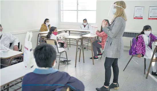  ?? Prensa Gobierno San Juan ?? Sobre el final de 2020 hubo clases presencial­es en algunos distritos.