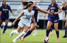  ?? DUKE ATHLETICS ?? Germantown Academy grad Mackenzie Pluck signs a one-year contract with the Angel City Football Club.