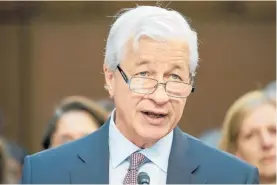  ?? Photo / AP ?? Jamie Dimon, chairman of JPMorgan Chase has long bemoaned the diminishin­g role of public companies in the US financial system.
