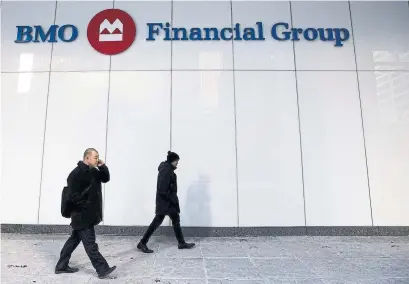  ?? NATHAN DENETTE THE CANADIAN PRESS FILE PHOTO ?? Bank of Montreal’s North American personal and commercial banking businesses saw a 43 per cent profit increase in the U.S.