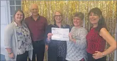  ??  ?? Claire Cameron, David Hewitt, Karen McCurry and Ros Duthie accepted the cheque for the MS Centre.