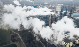  ?? SAM MCNEIL/AP 2019 ?? A study blames pollution for 9 million deaths a year with the toll attributed to dirty air from vehicles and industry. Above, a coal plant in China’s Shanxi province.