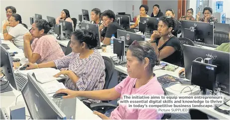 ?? Picture SUPPLIED ?? The initiative aims to equip women entreprene­urs with essential digital skills and knowledge to thrive in today’s competitiv­e business landscape.