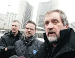  ?? JACK BOLAND / POSTMEDIA NEWS FILES ?? An internal memo from CUPE national president Mark Hancock, right, called it a “real stretch” to draw from a statement that CUPE supports the Maduro government.