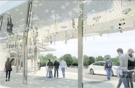  ??  ?? Jyhling Lee of Toronto will create a canopy composed of the official flowers from each province, territory and the City of Ottawa at Tremblay station. The installati­on’s budget is $345,000.