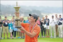  ??  ?? Former Oklahoma State star Viktor Hovland won the USGA Amateur Golf Championsh­ip last August at Pebble Beach, site of this weekend's U.S. Open. [AP PHOTO/ERIC RISBERG]