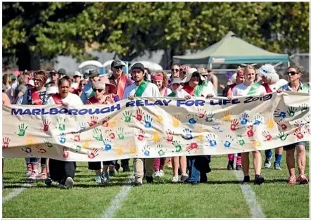  ??  ?? Participan­ts in the last Relay for Life event held in Marlboroug­h in 2019.