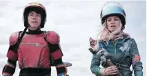 ?? SÉBASTIEN RAYMOND/FILMOPTION ?? “Turbo Kid will always be our baby, and we can’t wait to make the followup,” François Simard says of Roadkill Superstar’s 2015 genre hit, above, starring Munro Chambers and Laurence Leboeuf, “but we wanted to expand our horizons.”