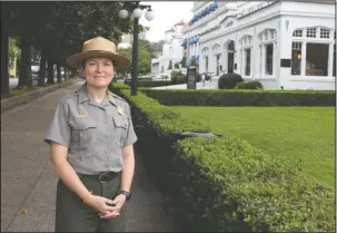  ?? The Sentinel-Record/Richard Rasmussen ?? NEW SUPERINTEN­DENT: Laura Miller, superinten­dent of Hot Springs National Park, began her tenure Monday and said she is excited for the many opportunit­ies to work with the community and the city on new programs and projects within the park.