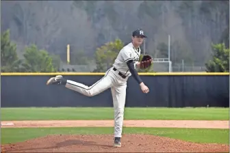  ?? Lorene Parker ?? Rockmart senior and LSU commit Ty Floyd threw a one-hitter in a 3-0 win over Cedartown on Saturday in Rockmart.