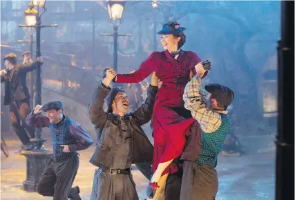  ??  ?? To prepare for the role, Emily Blunt studied P.L. Travers’ Mary Poppins books: “She is very different in the books,” Blunt says. “She is completely batty and funny and vain and rude and terribly empathetic in a very weird way.”