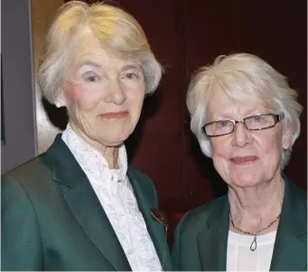  ??  ?? Co Sligo Golf Club: President Irene O’Donovan with Past President Sheila McMunn.