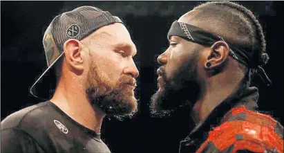  ??  ?? Deontay Wilder (desno) i Tyson Fury (lijevo) mogli bi ponovno ući u ring i riješiti pitanje pobjednika