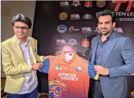  ?? — Supplied photo ?? Bengal Tigers star Zaheer Khan with team mentor Anis Sajan at an event in New Delhi.