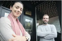  ?? PIERRE OBENDRAUF ?? “We wanted to create an environmen­t where people can meet and socialize, that is more festive than a regular theatre,” says Cinéma Moderne’s Roxanne Sayegh, with co-owner Alexandre Domingue.