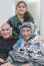  ?? Victor Besa /The National ?? From left, Mohammed Sultan Pasha, Aisha Ahmed and Dr Rafeeya Pasha celebratin­g Pakistan’s independen­ce day at home