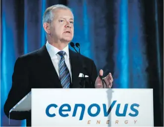  ?? JEFF MCINTOSH/ THE CANADIAN PRESS ?? Cenovus aims to tap top talent to replace CEO Brian Ferguson, above, with observers saying the likely candidate will be someone with proven experience of turning around ailing firms.