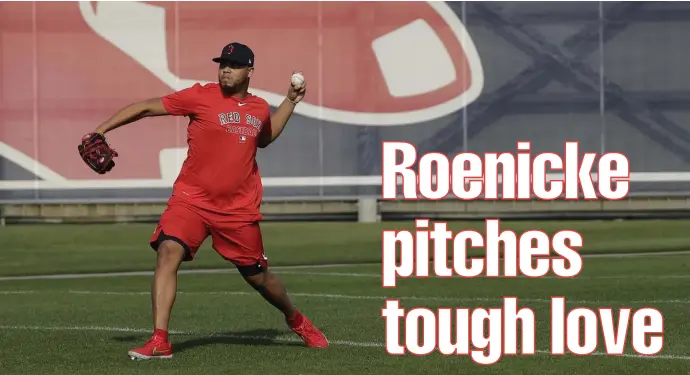  ?? AP ?? ‘ELECTRIC STUFF’: Red Sox manager Ron Roenicke says lefty Darwinzon Hernandez will likely start out in the bullpen.