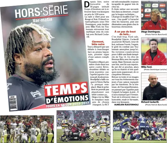  ?? es... (Photo P. Bl.) (Photo P. Bl/L. B.) (Photo Patrick Blanchard) (Photo Dominique Leriche) (Photo Patrick Blanchard) (Photo P. Bl./F. M.) ?? Brive fait tomber le RCT à Mayol. Après trois journées, les Toulonnais sont La surprise rochelaise confirme en accrochant le RCT à Mayol. Une première depuis . Diego Dominguez. Mike Ford. Richard Cockerill. Le parcours européen s’achève en quart,...