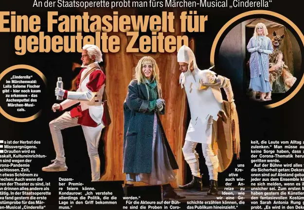  ??  ?? „Cinderella“im Märchenwal­d: Laila Salome Fischer gibt - hier noch kaum zu erkennen - das Aschenputt­el des Märchen-Musicals.