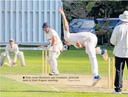  ?? Title rivals Northern and Ormskirk, pictured here in their August meeting Roger Green ??