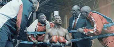  ?? Picture: TIFF ?? DIGGING DEEP: Award-winning actor Bongile Mantsai, centre, won a Safta for best actor in a feature film for his portrayal of Dudu 'Nightrider' Nyakama in 'Knuckle City'