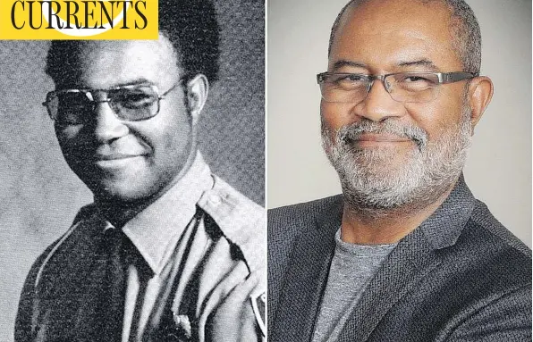  ?? PHOTOS COURTESY OF RON STALLWORTH ?? Ron Stallworth in the 1970s and a recent photo of him. The former Colorado Springs police detective infiltrate­d the Ku Klux Klan with the help of a white proxy.