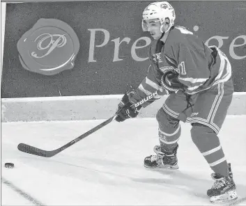  ?? JASON SIMMONDS/JOURNAL PIONEER ?? Summerside Western Capitals forward and team captain TJ Shea of Anglo Tignish.